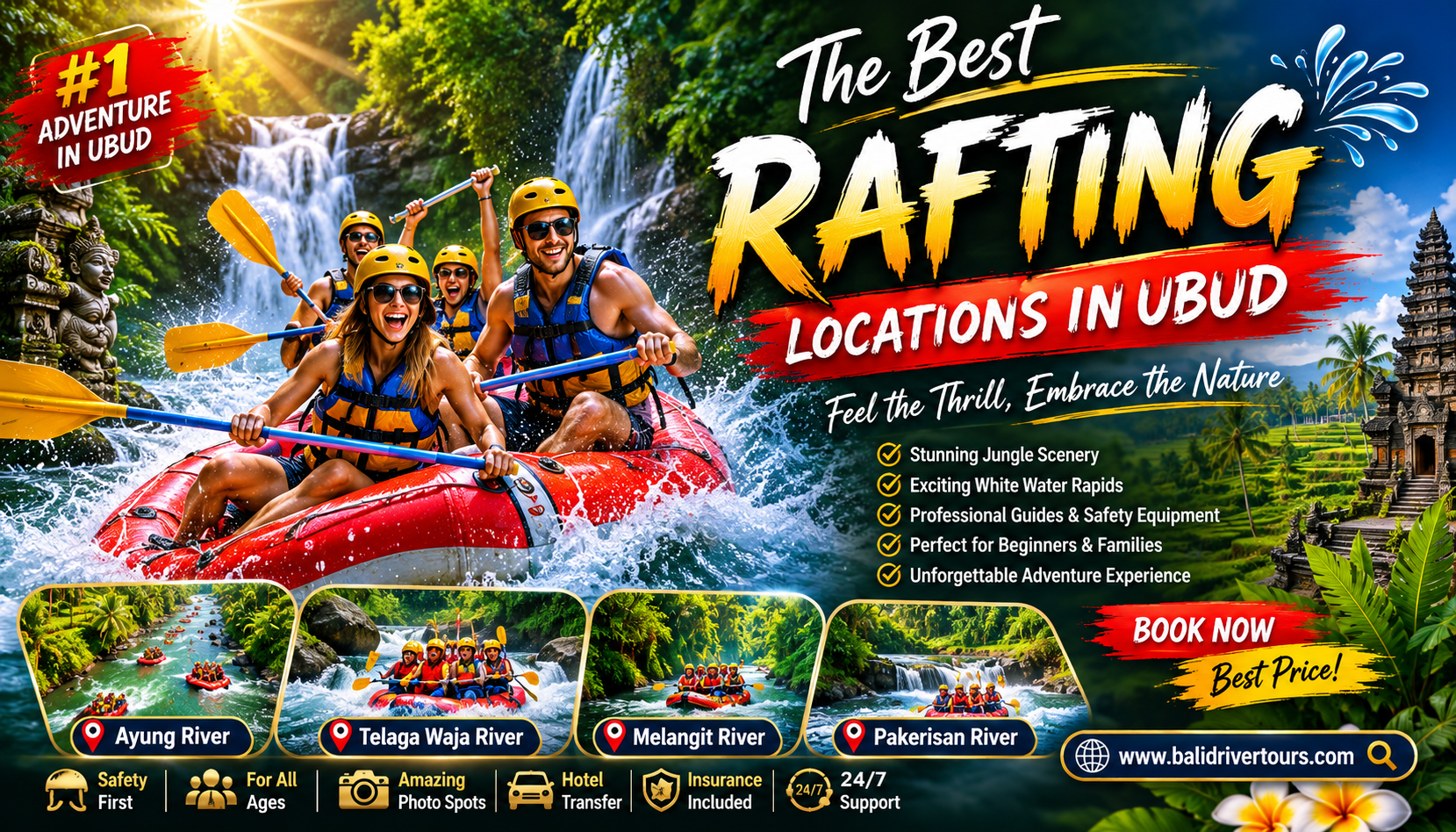 The Best Rafting Locations in Ubud