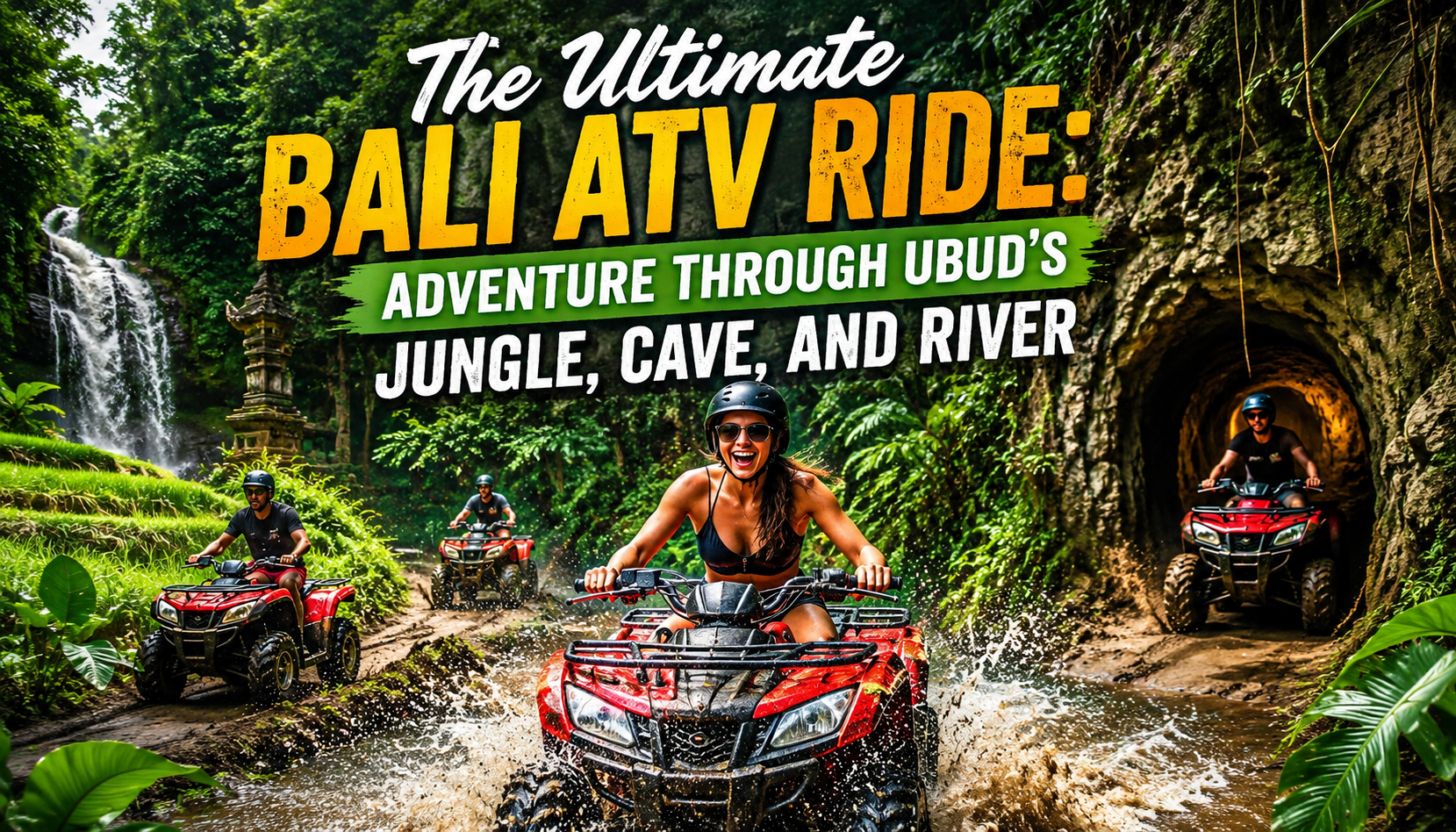 The Ultimate Bali ATV Ride: Adventure Through Ubud's Jungle, Cave, and River