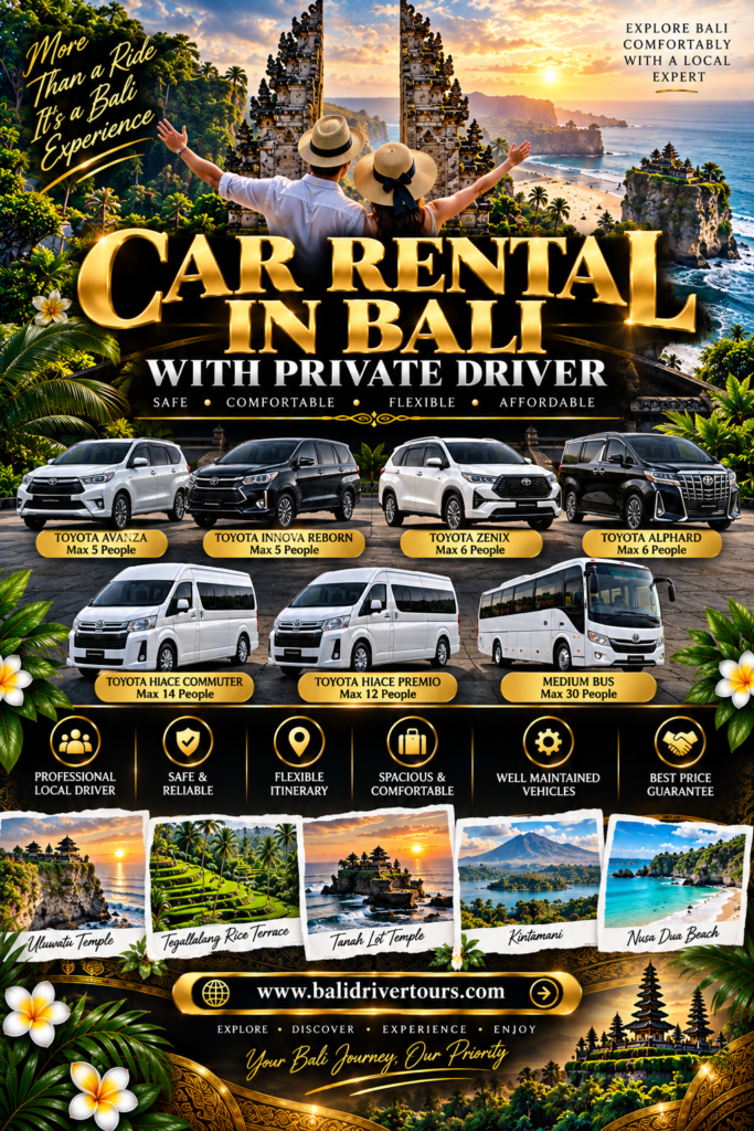 Car Rental In Bali With Private Driver